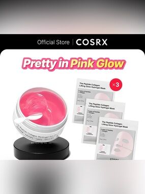 Cosrx Pink Hydrogel Peptide Collagen Eye Patches